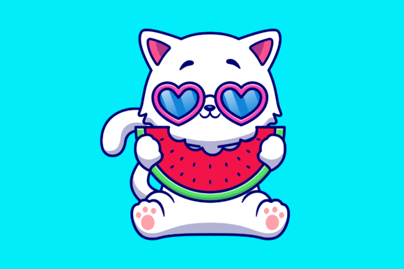 Cute Cat Eating Watermelon Embroidery Design Review