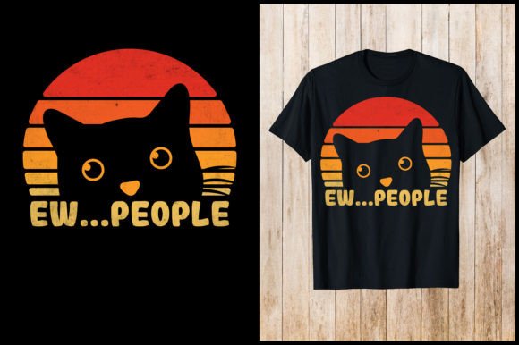 Ew People Retro Cat T-Shirt Design Review