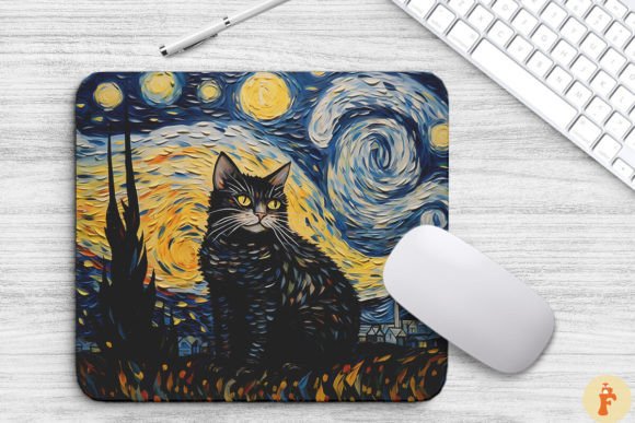 Starry Night Manx Cat Mouse Pad Review
